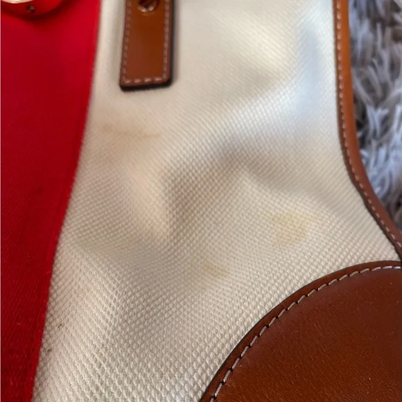 Michael Kors Red and Tan Shoulder Bag